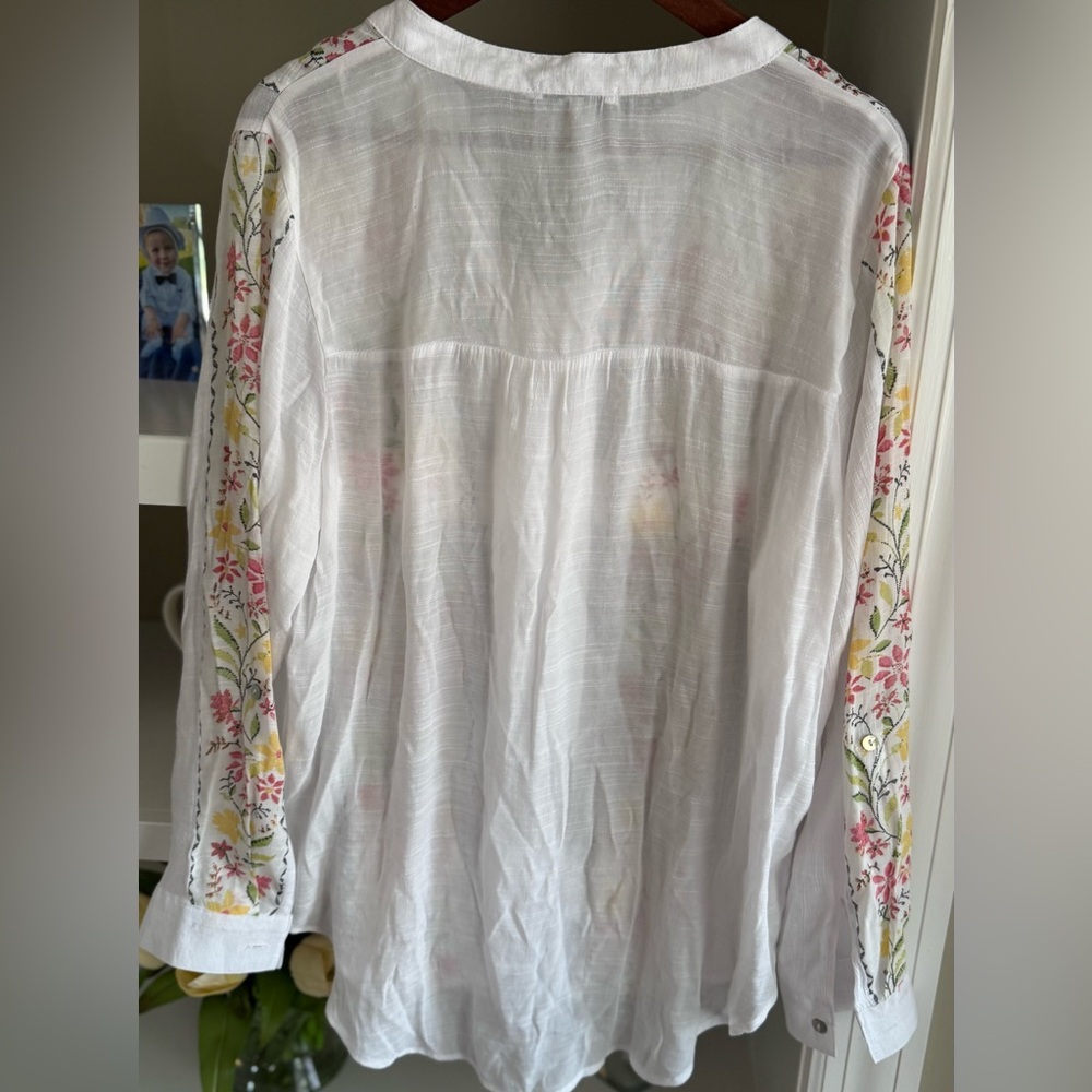Figueroa & Flower Boho Floral Top Sz L - Picture 4 of 13
